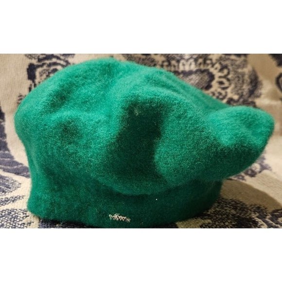 Vintage‎ Green Wool Beret Hat 18" Fit - Picture 4 of 5